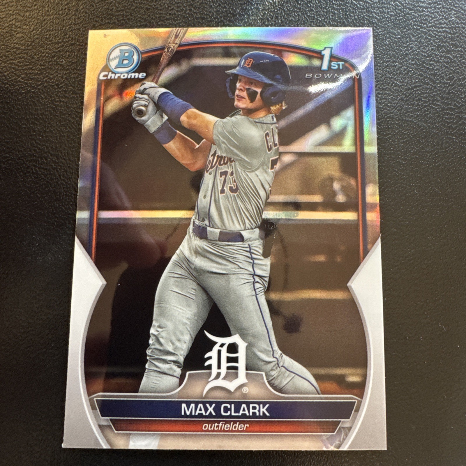 2023 Bowman Draft Chrome Max Clark #BDC-76 1st Bowman Refractor Detroit Tigers