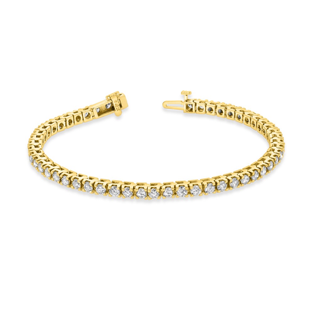 4.00ctw Natural Diamond Tennis Bracelet in 14k Yellow Gold