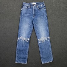 Mother Superior Tomcat Ankle Jeans Womens 25 Running With Scissors Distressed