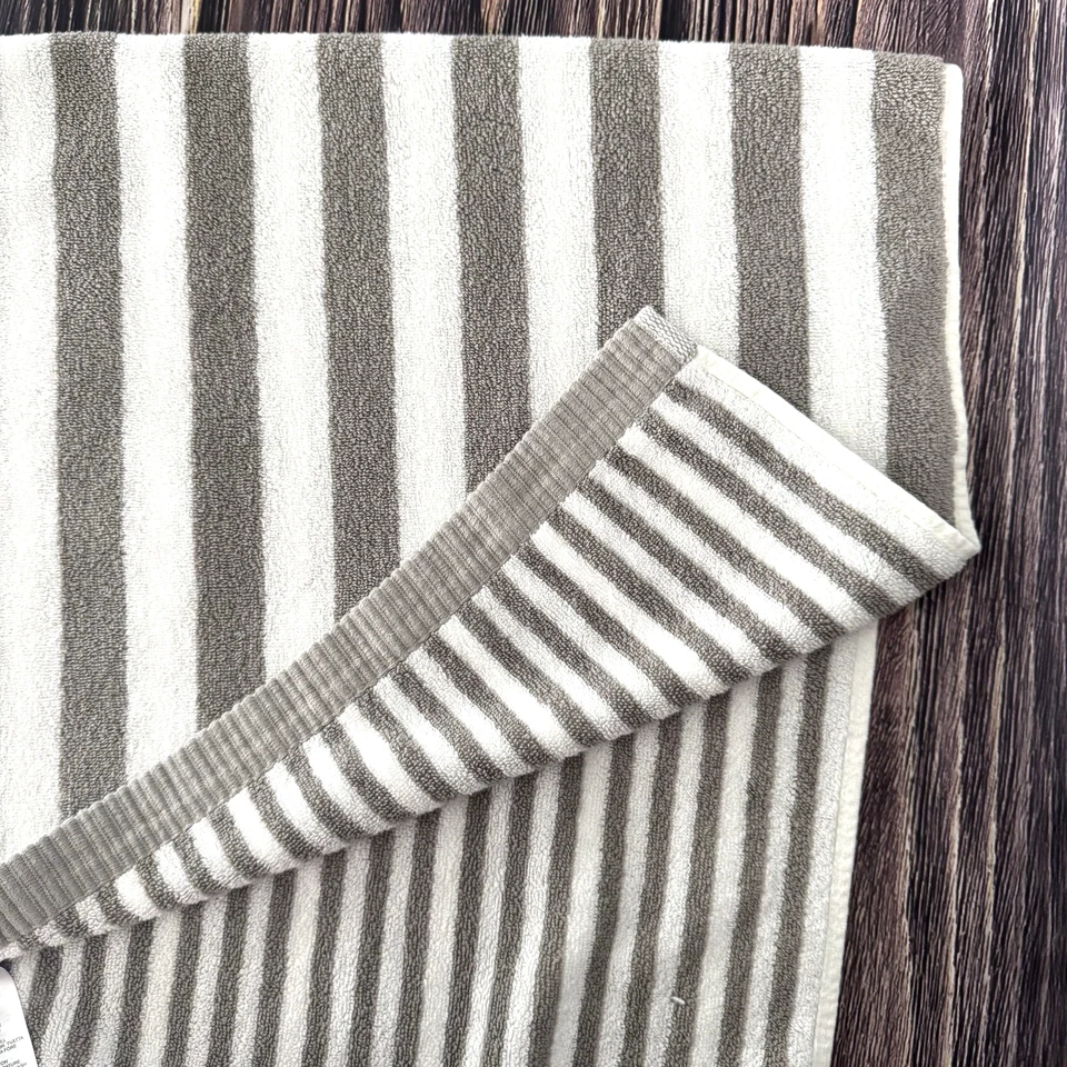 Toalla de mano Marimekko Kaksi Raitaa gris topo doble cara a rayas algodón Foto 4 de 4