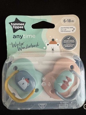 Tommy Tippee Anytime Winter Wonderland 6-18m Pacifier - Set of 2