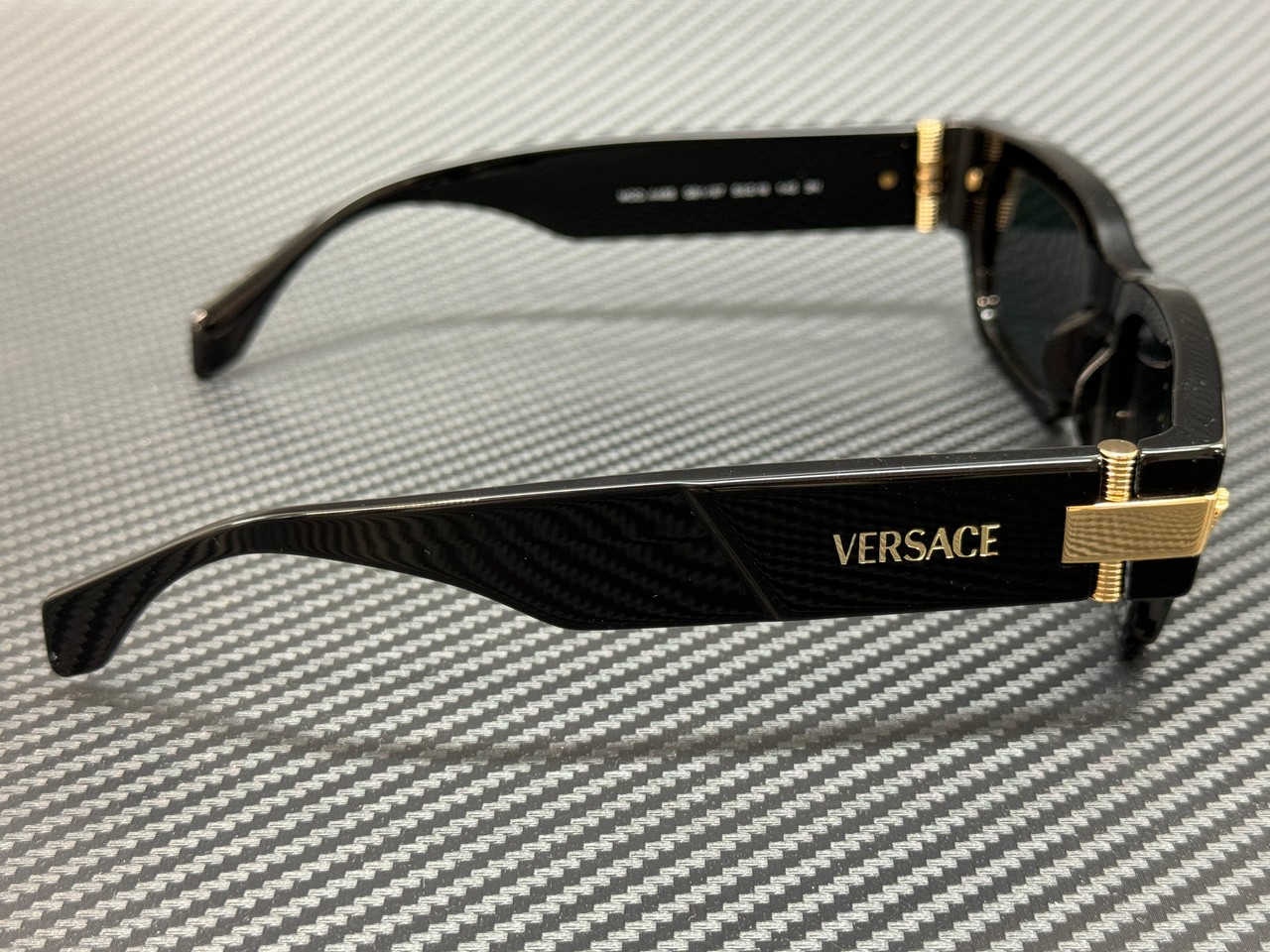 VERSACE VE4465 GB1 87 Black Grey Men's 53 mm Sunglasses thumbnail 4