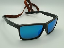 COSTA DEL MAR RINCONCITO GRAY FRAMES BLUE MIRROR Lenses 580 POLARIZED SUNGLASSES
