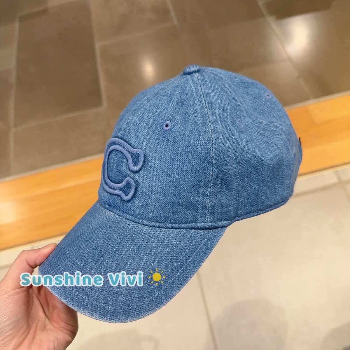 NWT Coach Unisex Signature Patch Baseball Hat Indigo CCN89 | eBay