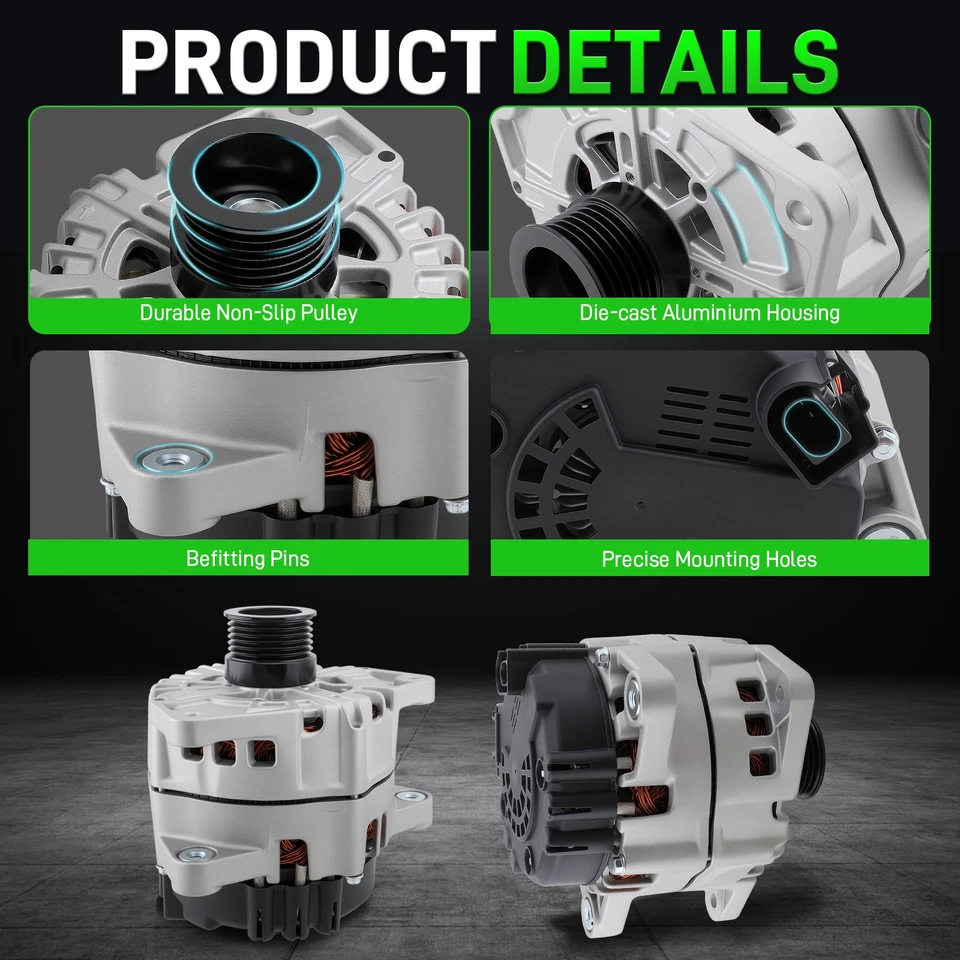 Alternator For Mercedes-Benz E550 CL550 GL450 GL550 S550 4.7L 2012-2014 180A 12V - Image 2 of 4