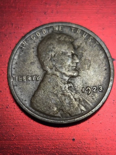 1923-S Lincoln Wheat Cent Penny. Very Nice.#04A