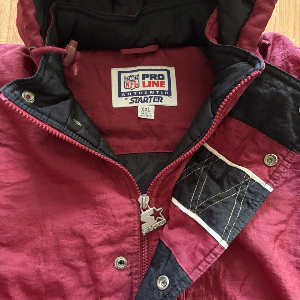 Vintage 90s San Francisco 49ers Starter Puffer Jacket 3/4 Zip Pullover Men’s XXL - Image 4 of 4