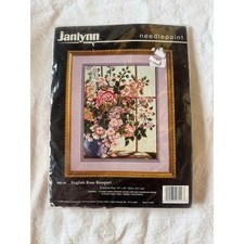 NEW Janlynn Needle Point 06-16 English Rose Bouquet Pretty Flowers needlepoint