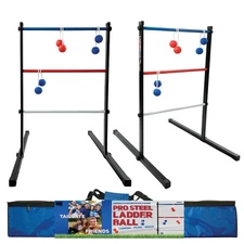 Ladder Toss Game Solid Steel Set with Weighted Bolas and Carrying Case