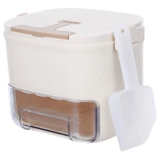  Ice Cube Tray Stackable Storage Bin - For Freezer With Spill-Resistant Lids -