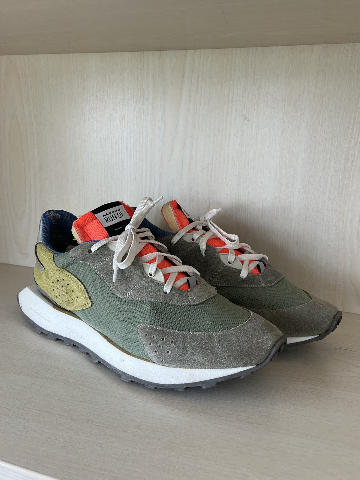 Zapatillas RUN OF Model X - Verde/Naranja, EU 46, Buen Estado