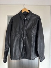 Zara Man Hemd; Gr.L; Lederoptik; Schwarz