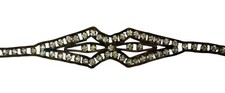 Antique Rhinestone Headband Headpiece Art Deco Motif Circa 1920's