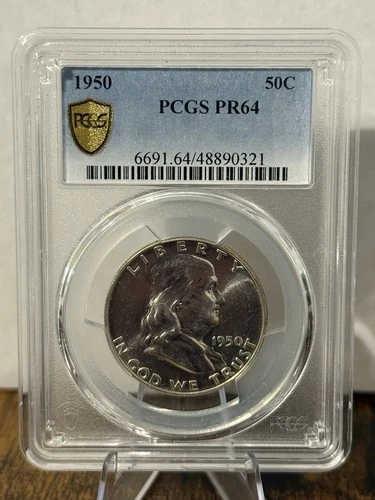 1950 Franklin Half Dollar Proof PCGS PR64 Gold Shield