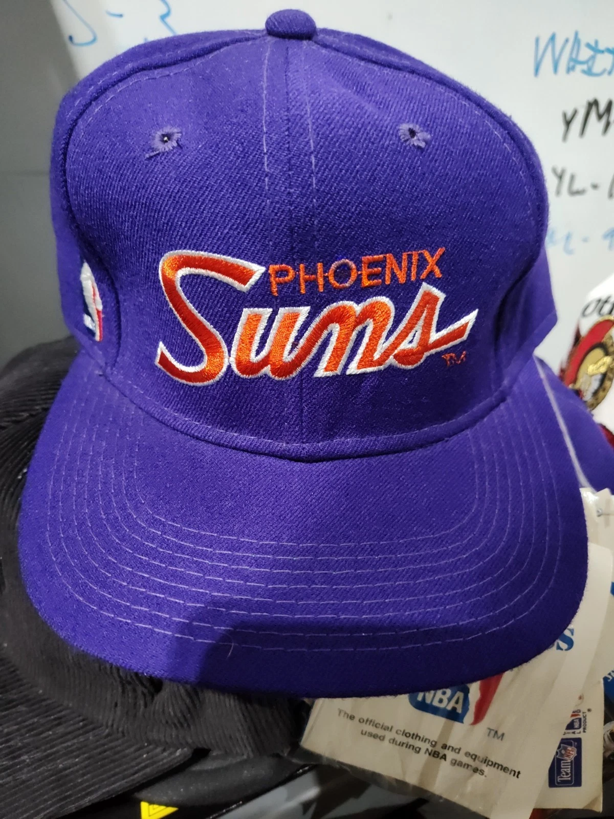VTG Phoenix Suns Script NBA Basketball Sports Specialties Hat Cap Purple 100% Wo