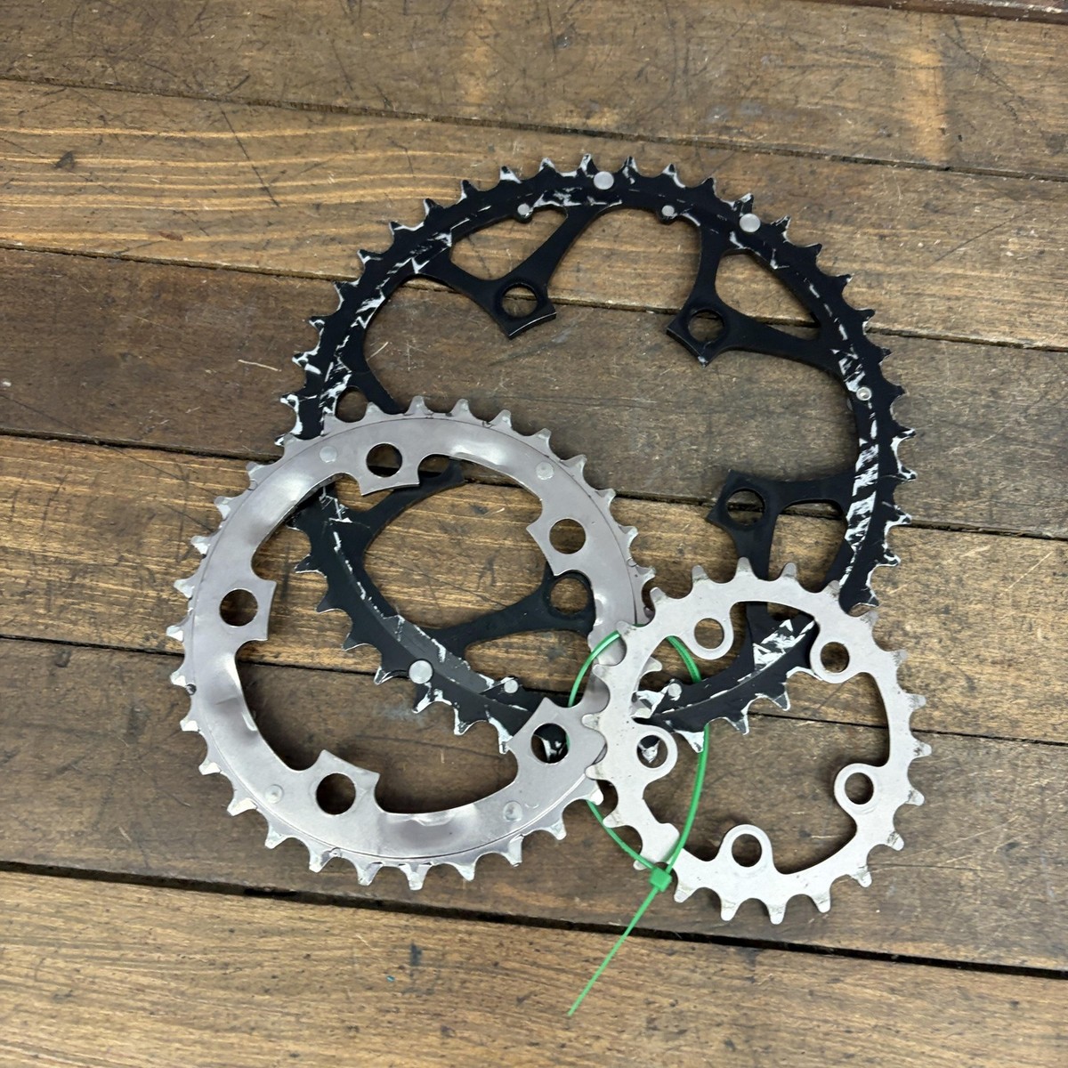 Vintage Shimano Deore Chainring Set 44 32T 22T 94 BCD K-32 90s