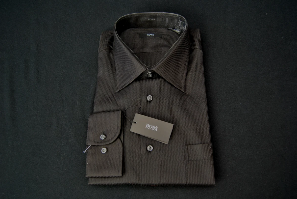 HUGO BOSS Black Long Sleeve Dress Shirts for Men for sale | eBay