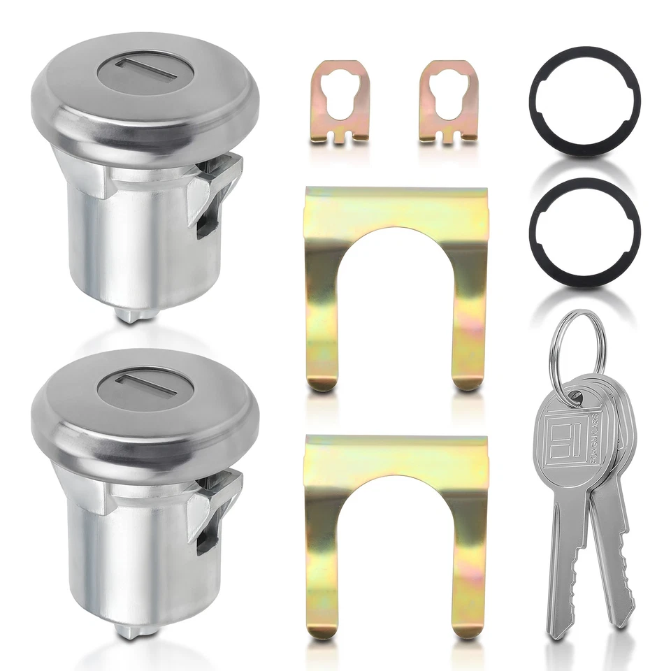 1 пара цилиндров дверного замка с ключом для Chevrolet GMC Buick Cadillac Pontiac L&R - Изображение 3 из 4