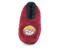 Harry Potter Embroidered Comfy Cozy Bedroom Slippers Red Size 8-10 Unisex NWT