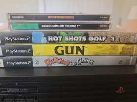 PS2 Playstation Console, Games, Lot, Controller, Cords, Complete, Gun, Manuals +