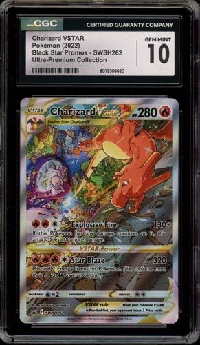 Pokemon Charizard VSTAR Ultra-Premium Coll. Full Alt Art Promo SWSH262 CGC 10