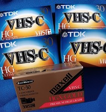 Lot of 4 - TDK VHS-C 30 HG Ultimate Camcorder Video Cassette Tapes NEW / SEALED