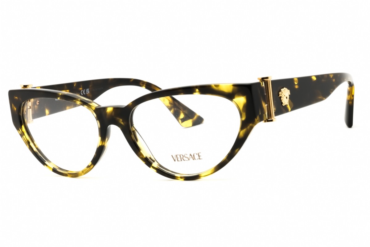 Versace VE3366 5428 Havana 55mm Eyeglasses New Authentic