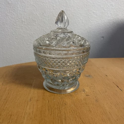 Wexford Vintage 1960’s Sugar Bowl/Candy Dish & Lid by Anchor Hocking Clear Glass