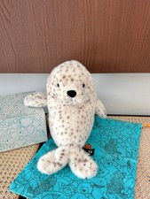 Jellycat Plush Toy With White Seal Galumphous Seal Soft Toy