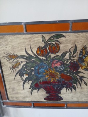 Bleiverglasung Fensterbild Sommerblumenstrauß Bernhardt Glasmalerei Blumen Bild
