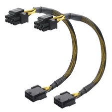 Cable Matters 2-Pack 8 Pin EPS CPU Extension Cable - 10 Inches, 8-Pin ATX/CPU Po