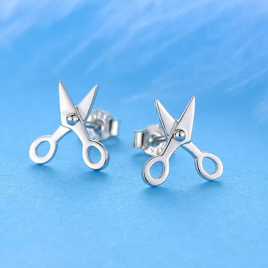 Sterling silver scissor earrings sale