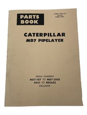 Caterpillar MD7 Capa de Tubería Piezas Catálogo Manual CATERPILLAR MD7-107 MD7-2105