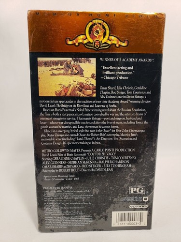 Doctor Zhivago (VHS 2-Tape Set 1965) Starring Geraldine Chaplin NEW and SEALED - Picture 2 of 4