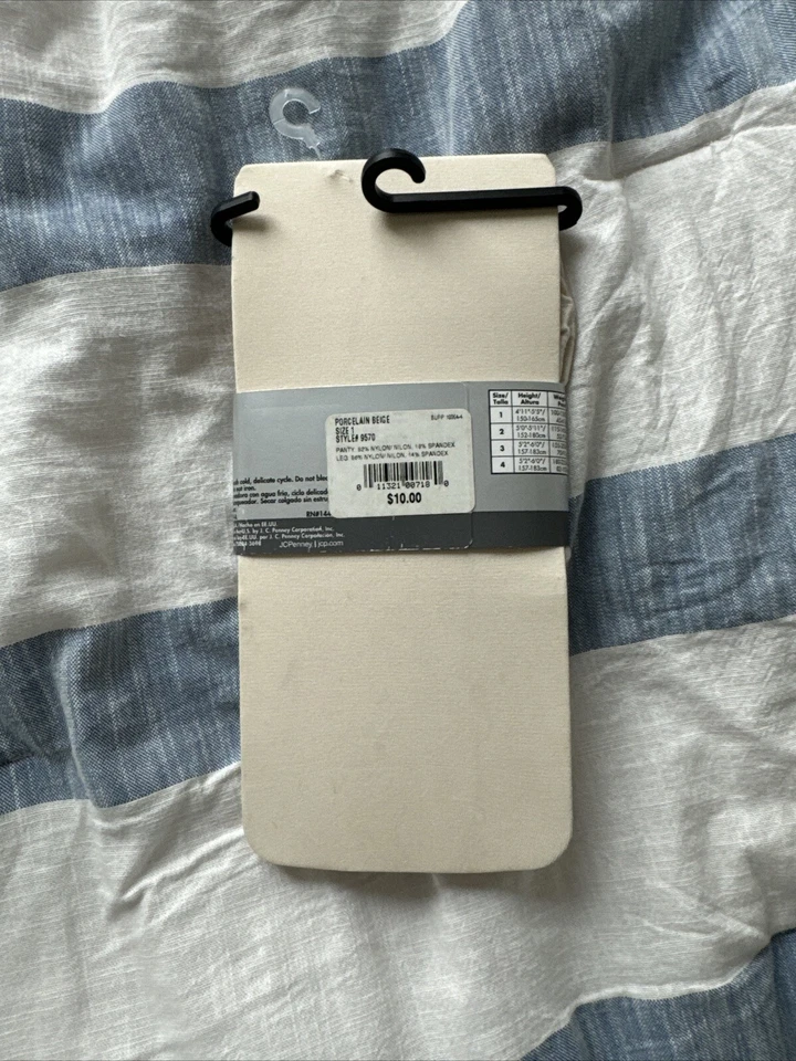 Medias Worthington Porcelana Beige Nylon Control Talla 1 NUEVAS Foto 3 de 4