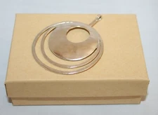 Silpada Sterling Silver Hammered "Perspectiva" Circle Pendant N1329