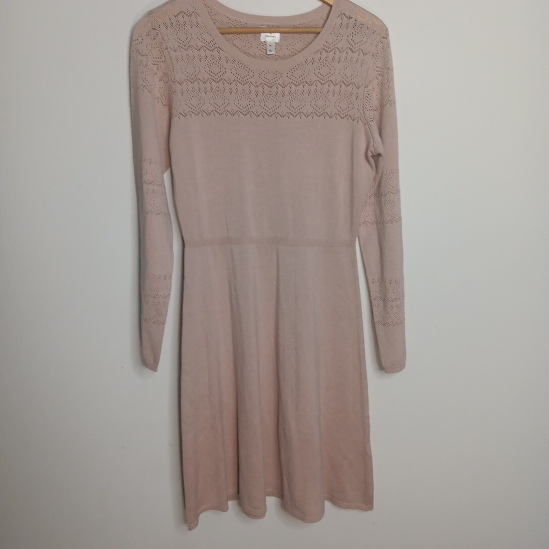 DRESSBARN Pink Blush Knit Sweater Dress Women's Medium 37