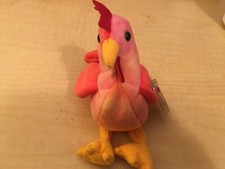 TY Beanie Baby STRUT THE ROOSTER Rare/Retired Vintage Birthday Mar 8 1996 JKT11