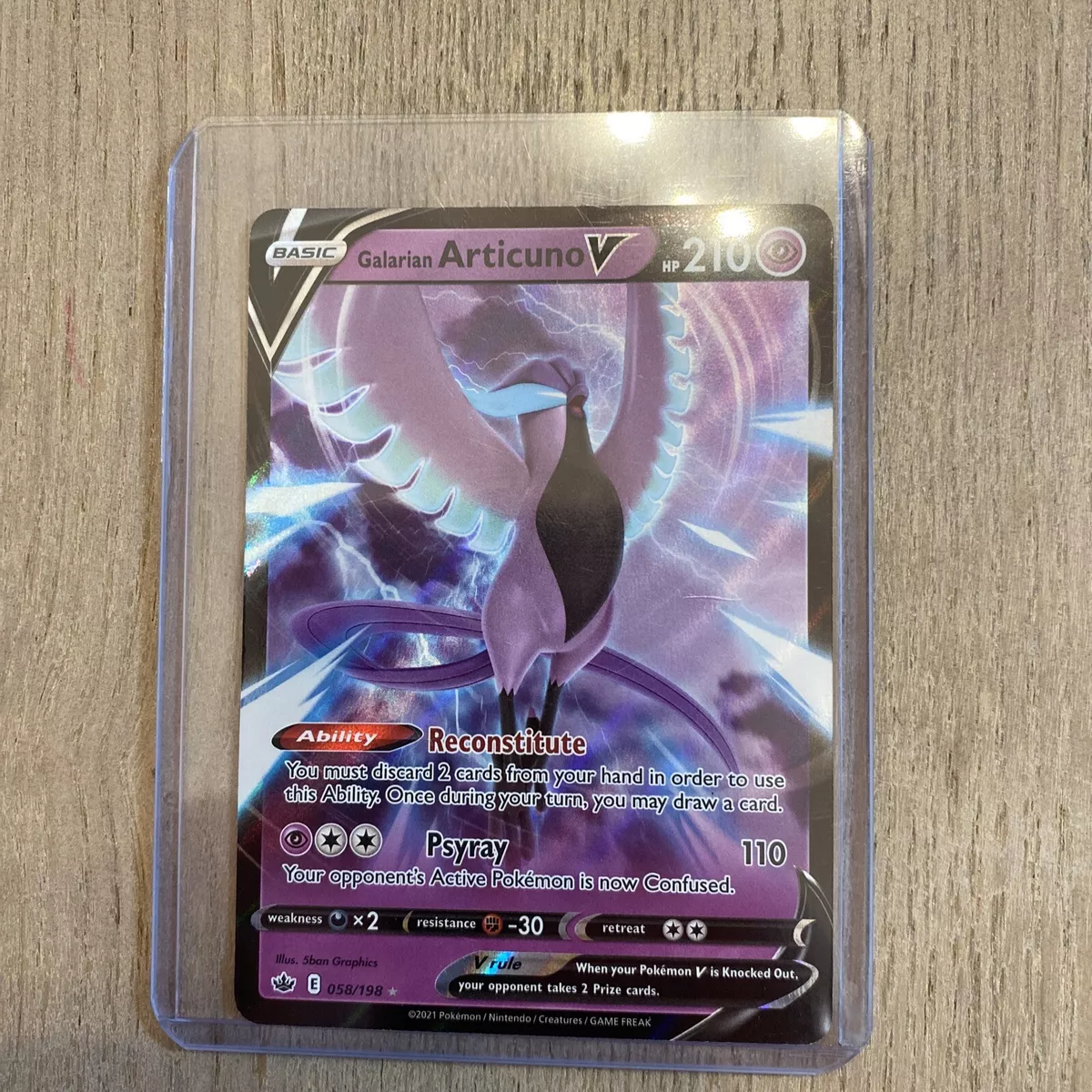 Galarian Articuno V Full Art Ultra Rare #058/198 Chilling Reign