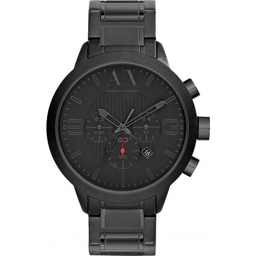 Armani Exchange AX1277 Black Dial black IP Stainless Chronograph Men's Watch