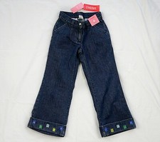 Gymboree NWT Girls Jeans Flowers Rhinestone, girl sizes 5 and 6