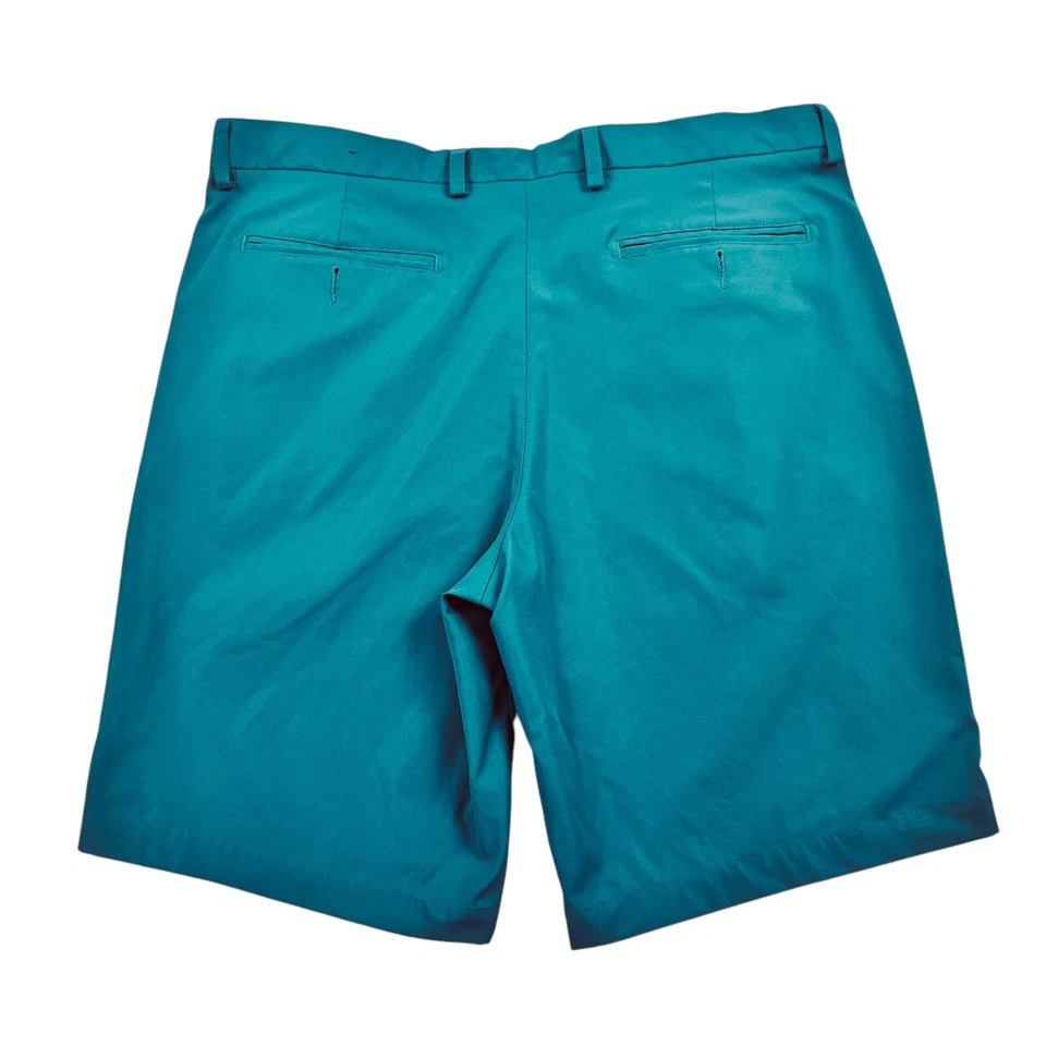 Pantalones Cortos George Chino 10" Para Hombre 36 Verde Azulado Absorbe Humedad Cortar Bolsillos Exterior Foto 2 de 3
