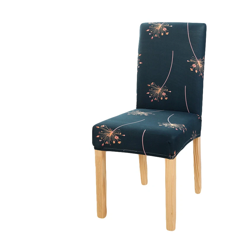 1/4/6pcs Stretch Spandex Dining Printed Chair Covers Slipcovers Home Decor Room - Image 3 of 4