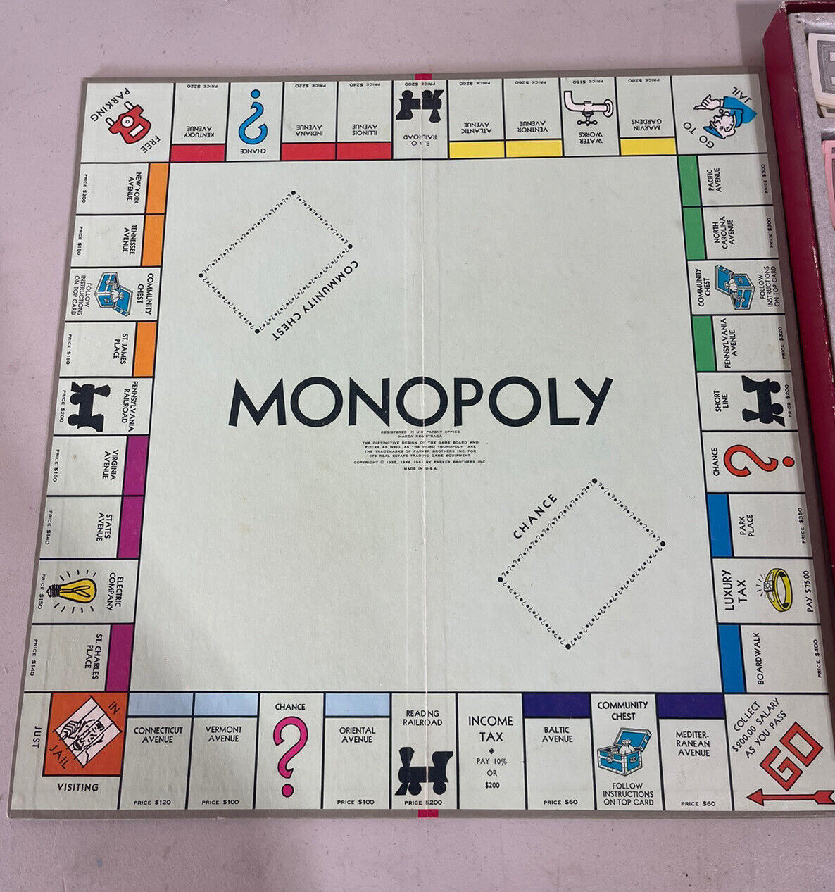 Vintage 1964 Monopoly Game by Parker Brothers Red Oversize -  Portugal