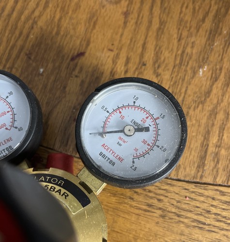 UNITOR 510 AC ACETYLENE PRESSURE REGULATOR 0-1.5 BAR NOS - Picture 4 of 8