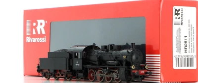 Rivarossi HR2811 FS Gr.460 livrea nera telaio rosso vagone, marcatura a biacca,