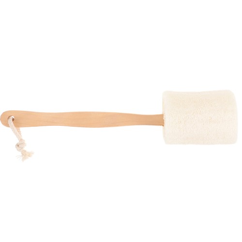 Vive Luffa Rückenwäscher – Langstielige Körperbürste Mit Hand-Luffa Für Schonendes Peeling In Dusche Und Bad
