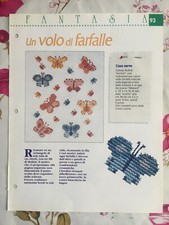 Schema punto croce Ricamo Un volo di farfalle farfalla asciugamano