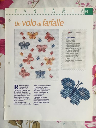 Schema Kreuzstich Stickerei Ein Schmetterlingsflug Schmetterling Handtuch