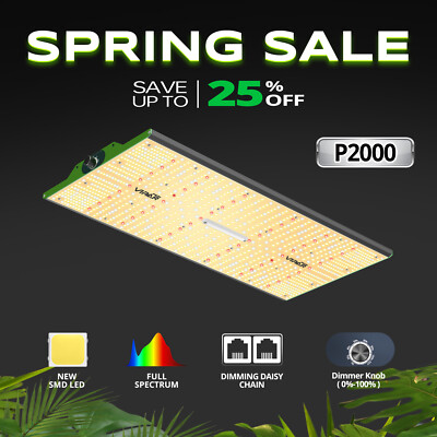 VIPARSPECTRA 1-3PCS P2000 LED Grow Lights Full Spectrum Indoor Plants Veg Flower